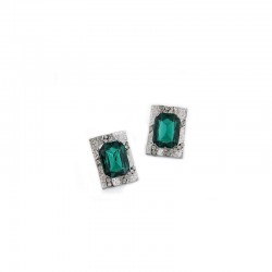 Earrings Green diamond