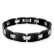 Bracelet Paved Gem Links Black Ceramic