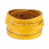 Bracciale Giallo in Pelle