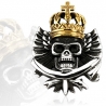 Marduke Skull with Gold IP Crown Pendant