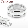 Anello Ceramica e Acciaio