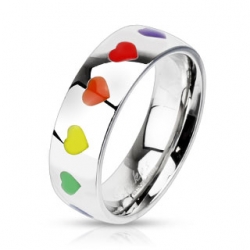 Rainbow Hearts Ring