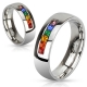 Rainbow Color Gems Band Ring