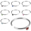 Nose Hoop Ring Crystal