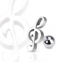 Music Note Tragus/Cartilage Piercing Stud