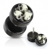 Print Black Acrylic Flat Screw Fit Plug