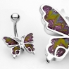 Colored Butterfly Navel Ring