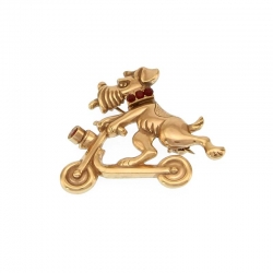 Brooch DOG RACER