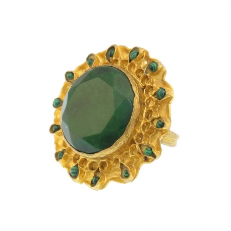 Anello Giada Verde