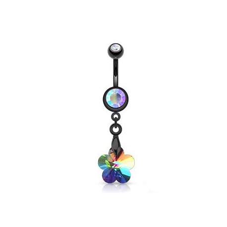 Prism Flower Navel Ring