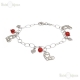 Cuori e Palline Rosse Bracciale