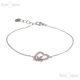 Bracciale CZ Cuore con Farfalla