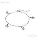 Silver Stars CZ Bracelet