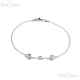 Silver Blue CZ Bracelet