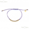 Cord Purple CZ Bracelet