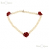 Bracciale Fiore Rosa e Perle