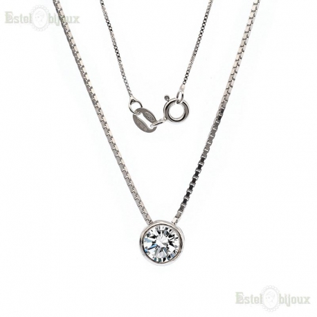 Brilliant-Cut Round CZ Necklace