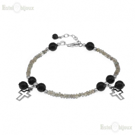 Cross and Stones Bracelet