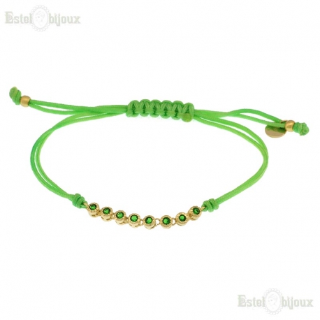 Bracciale Corda Verde CZ