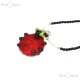 Ladybug Necklace Murano Glass