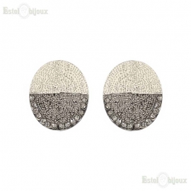 Silver Tone Clip Earrings