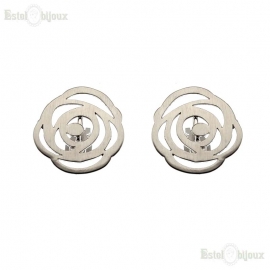 Flower Clip Earrings