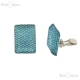 Pavé Aquamarina Clip Earrings