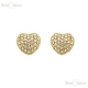 Pavé Heart Clip Earrings