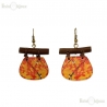 Decoupage Wood Earrings