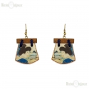 Decoupage Wood Earrings