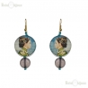 Fujishima Takeji Decoupage Earrings