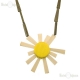 Wood Daisies Necklace