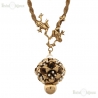 Flowers Pearls Frogs Necklace