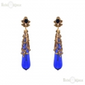 Drops Blue Glass Earrings