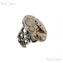 Clockwork Ring - Watch Movement Ring - Silver Filigree