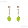Jade Stone Sterling Silver Earrings