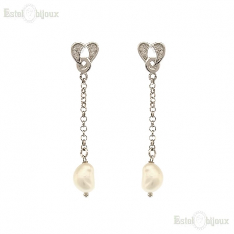 Pearl Earrings Silver