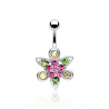 Fiore Multicolore Piercing Ombelico