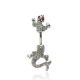 CZ Eyed Chameleon Navel Ring