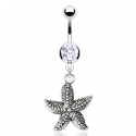 Starfish Vintage Casted Navel Ring