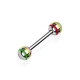 Tre Colori Barbell Piercing