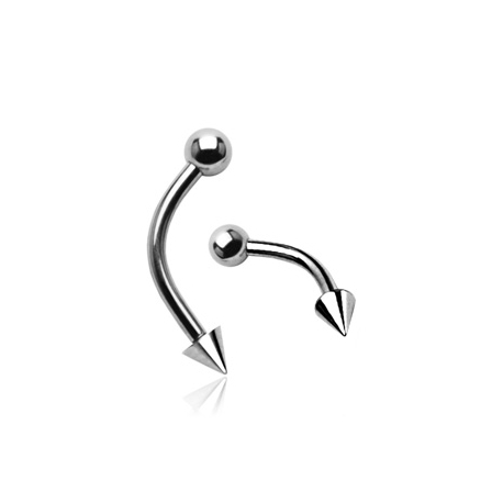 Ball and Spike Eyebrow Curve Piercing