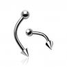 Ball and Spike Eyebrow Curve Piercing