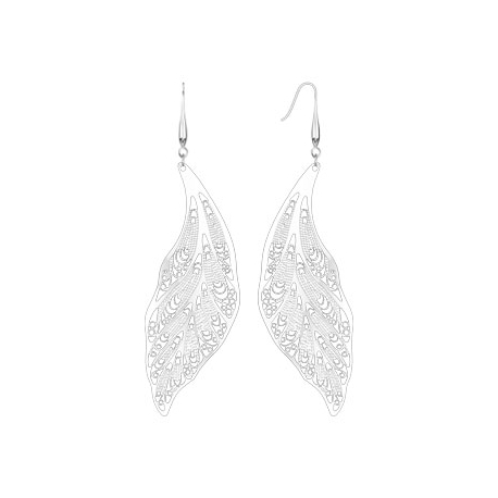 Laser Cut Leaves Dangle Earring