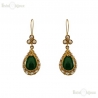 Drop Green Jade Earrings