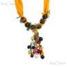 Tiger Eye and Silk Necklace