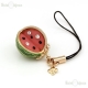 Watermelon and Crystals Pendant Keychain