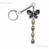 Butterfly and Crystals Pendant Keychain