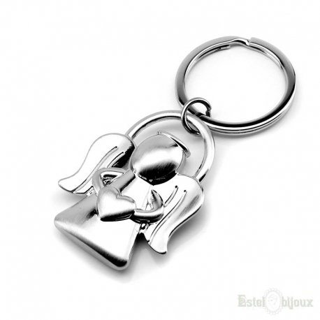 Angel and Heart Key Chain