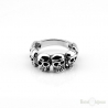 Anello Argento Sei Teschi